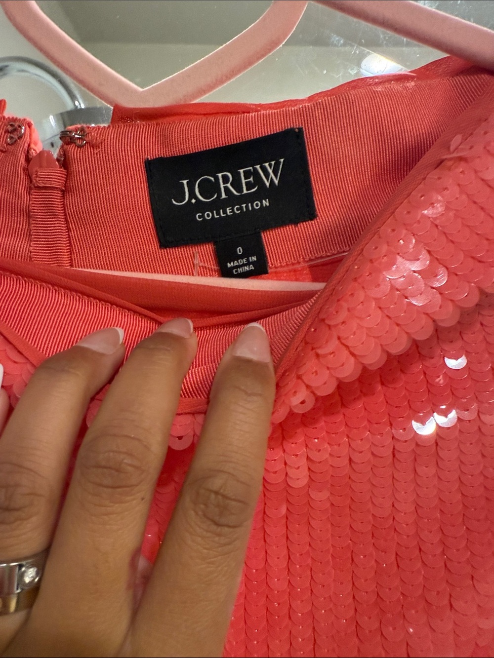 JCREW pink Sequin Mini Skirt - Picture 2 of 2